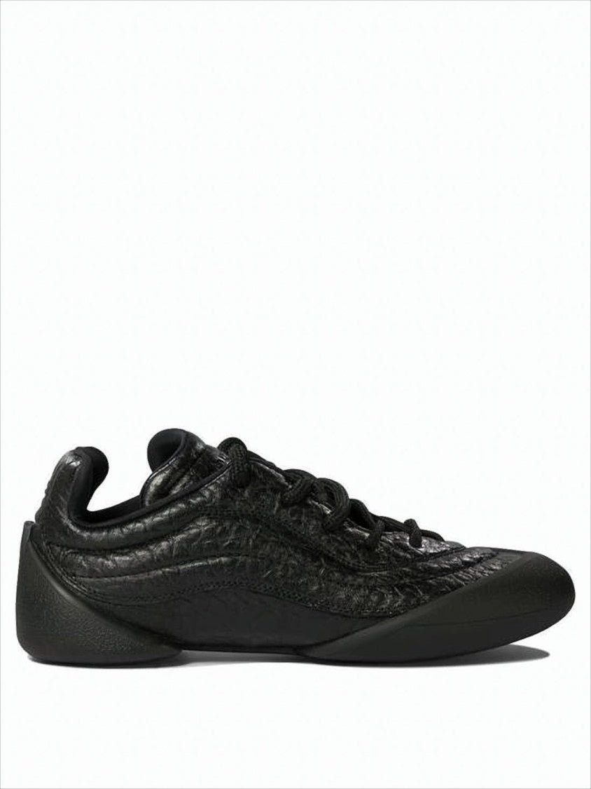 Alexander Mcqueen Textured Leather Sneakers With Sculpted Rubber Sole