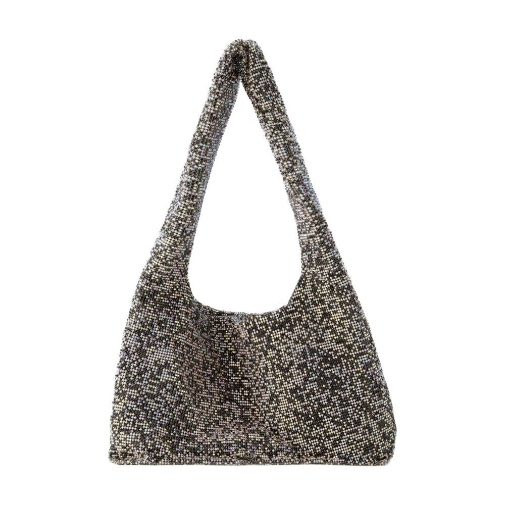 Kara Crystal Mesh Armpit Bag - Polyster - Black Pixel