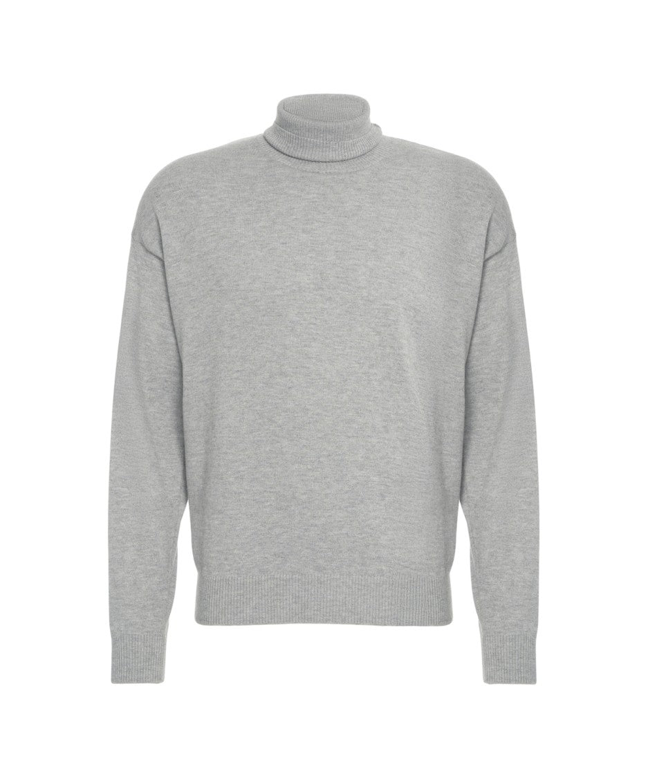 Kangra Classic Knit Turtleneck Sweater In Fine Wool-Cotton Blend