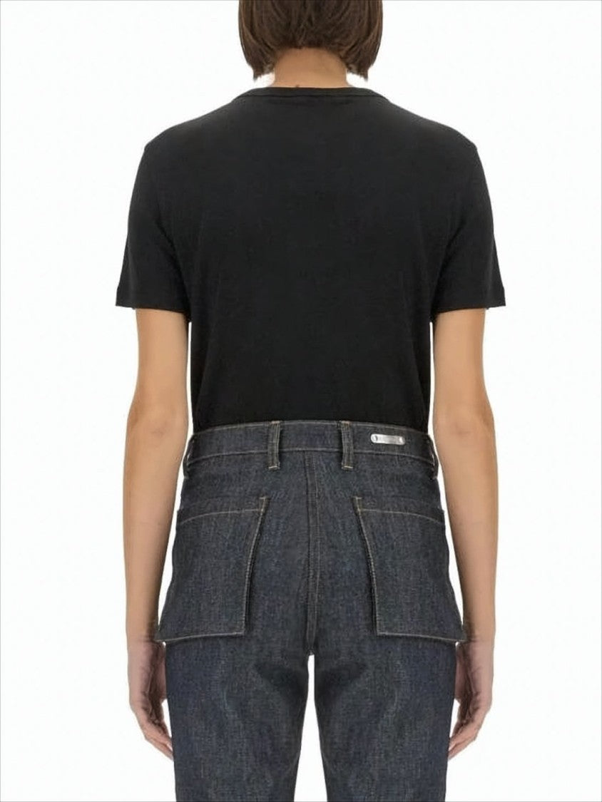Helmut Lang Fitted Short-Sleeve Helmut Lang T-Shirt With Embossed Logo