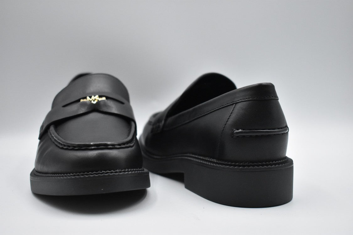 Michael Kors Black Leather Laced Flat Shoes