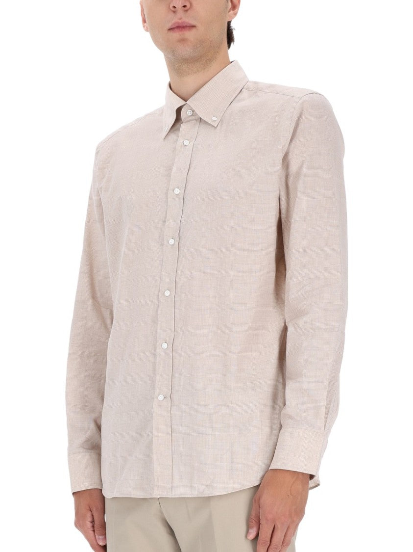 Boss Camel Long-Sleeve Button-Up Shirt