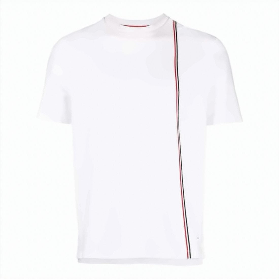 Thom Browne Short-Sleeved T-Shirt With Minimalist Stripe Detail