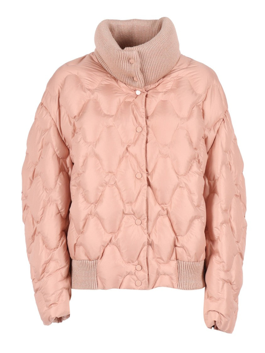 Fabiana Filippi Horizontal Quilt Bomber Jacket In Ultra-Lightweight Fabric