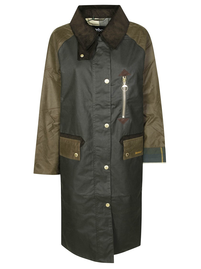 Barbour Waxed Cotton Jacket With Texture