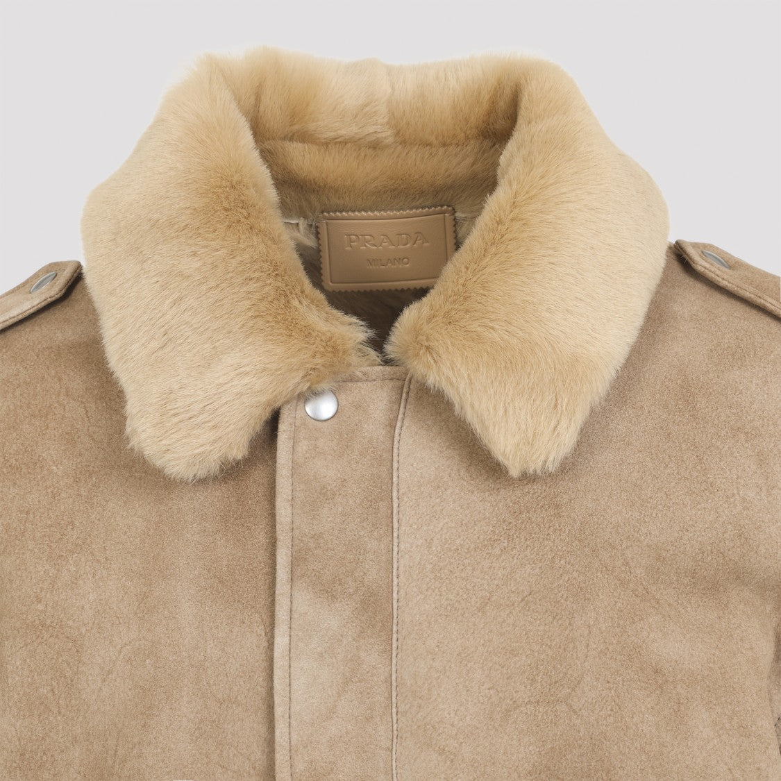 Prada Beige Leather Jacket