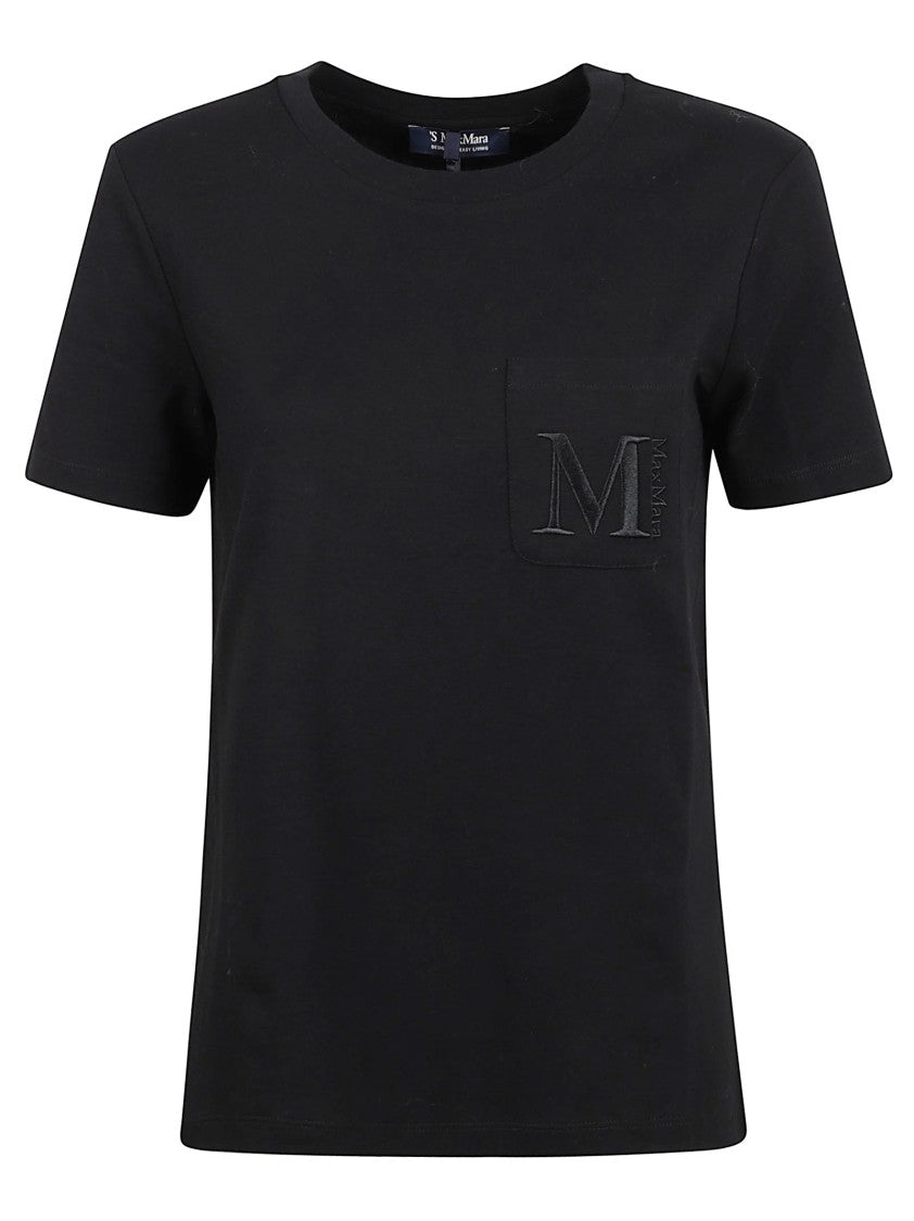 Max Mara Short-Sleeved Minimalist T-Shirt With Chest Pocket