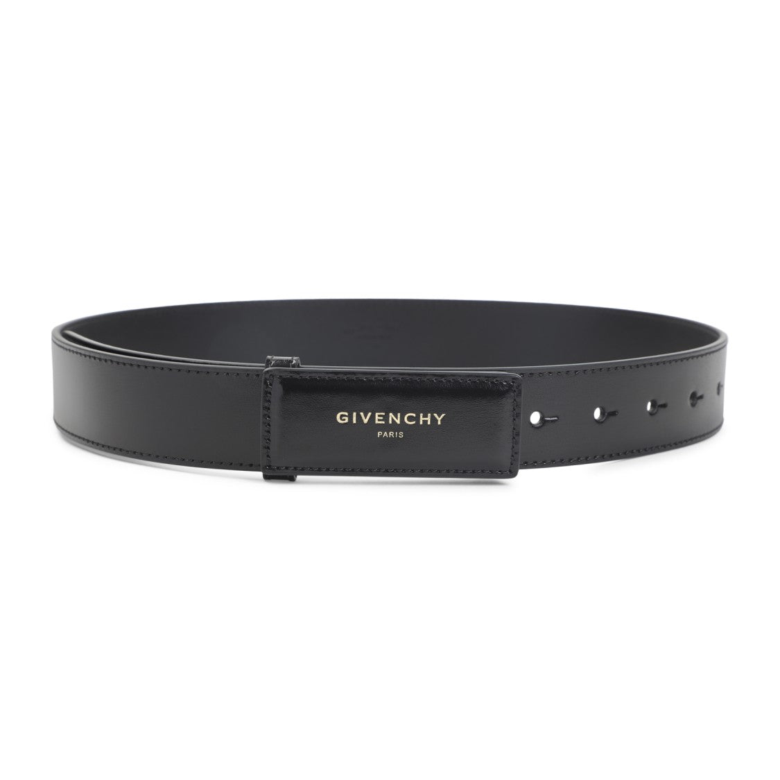 Givenchy 35Mm Label Black Calf Leather Belt