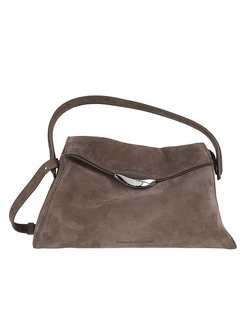 Benedetta Bruzziches Calfskin Suede Elif Shoulder Bag