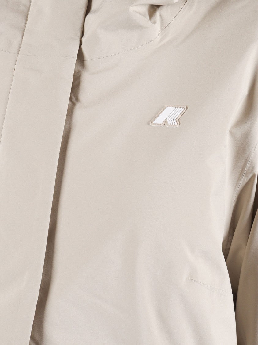K-Way Plush Short Jacket With High Collar
