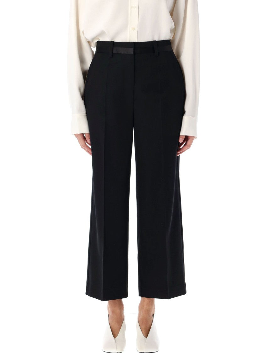 Anine Bing Cropped Wide-Leg Tailored Pants
