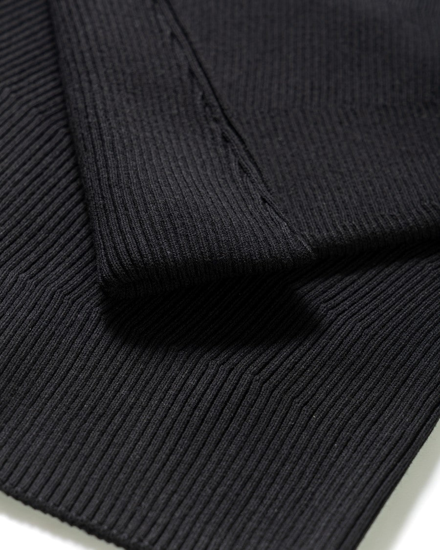 Rick Owens Ribbed Asymmetrical Top With High Collar
