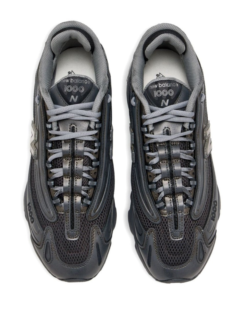 New Balance Dark Grey Mesh Sneakers With Sculpted Midsole