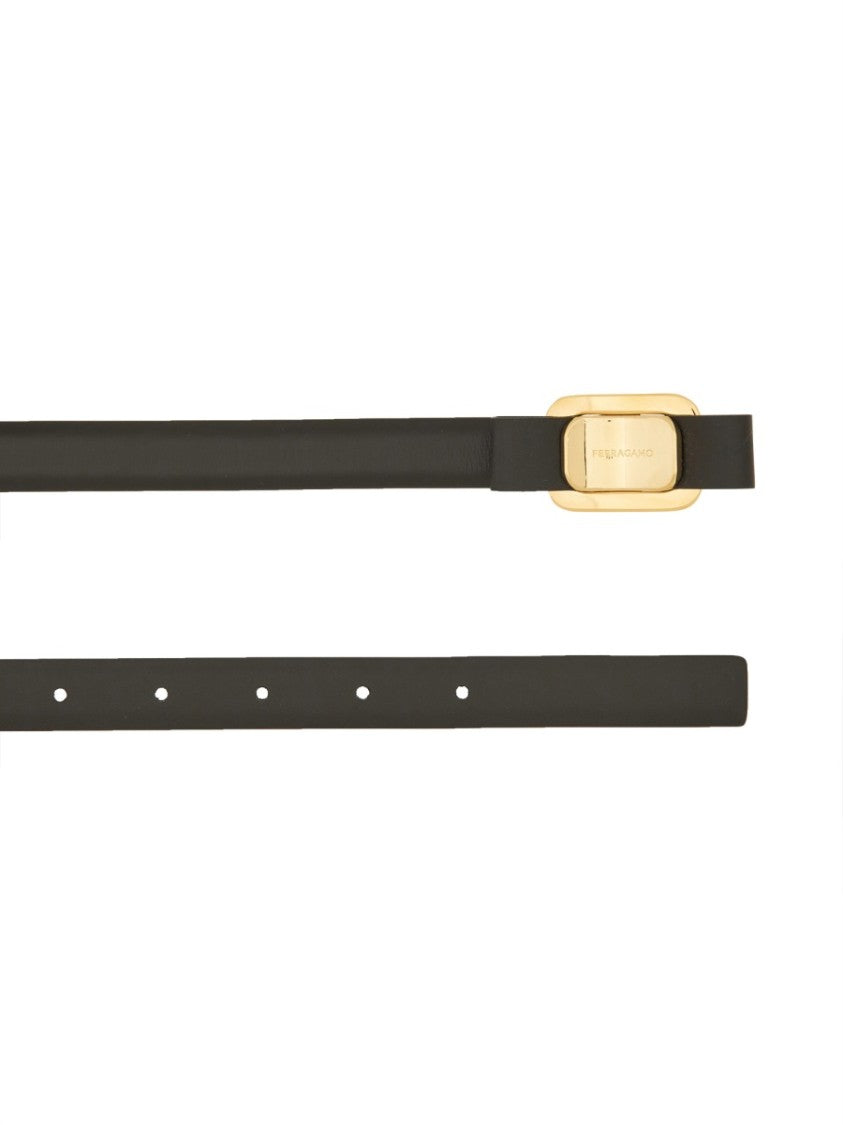 Ferragamo "New Vara Plate" Fixed Belt