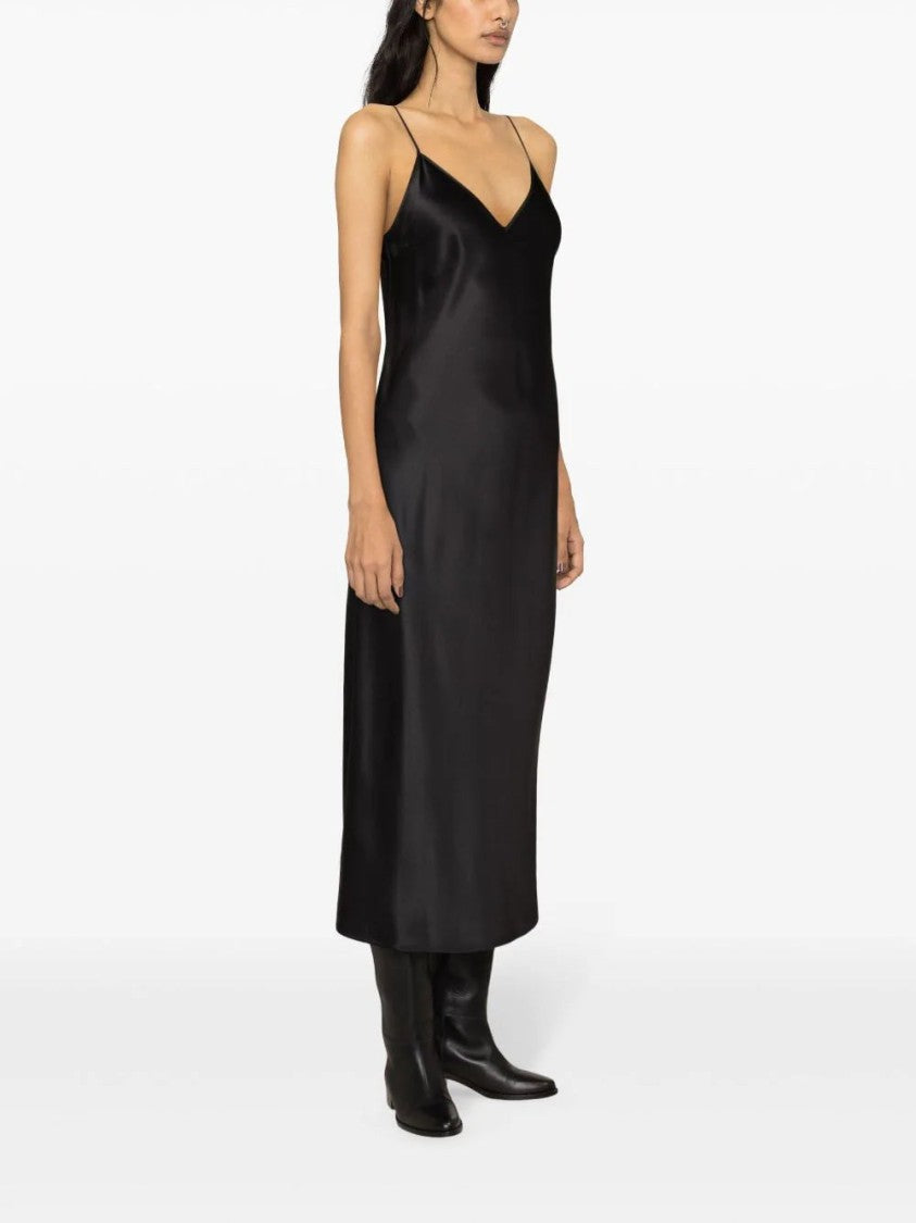 Joseph Clea Silk Satin Flared Dress