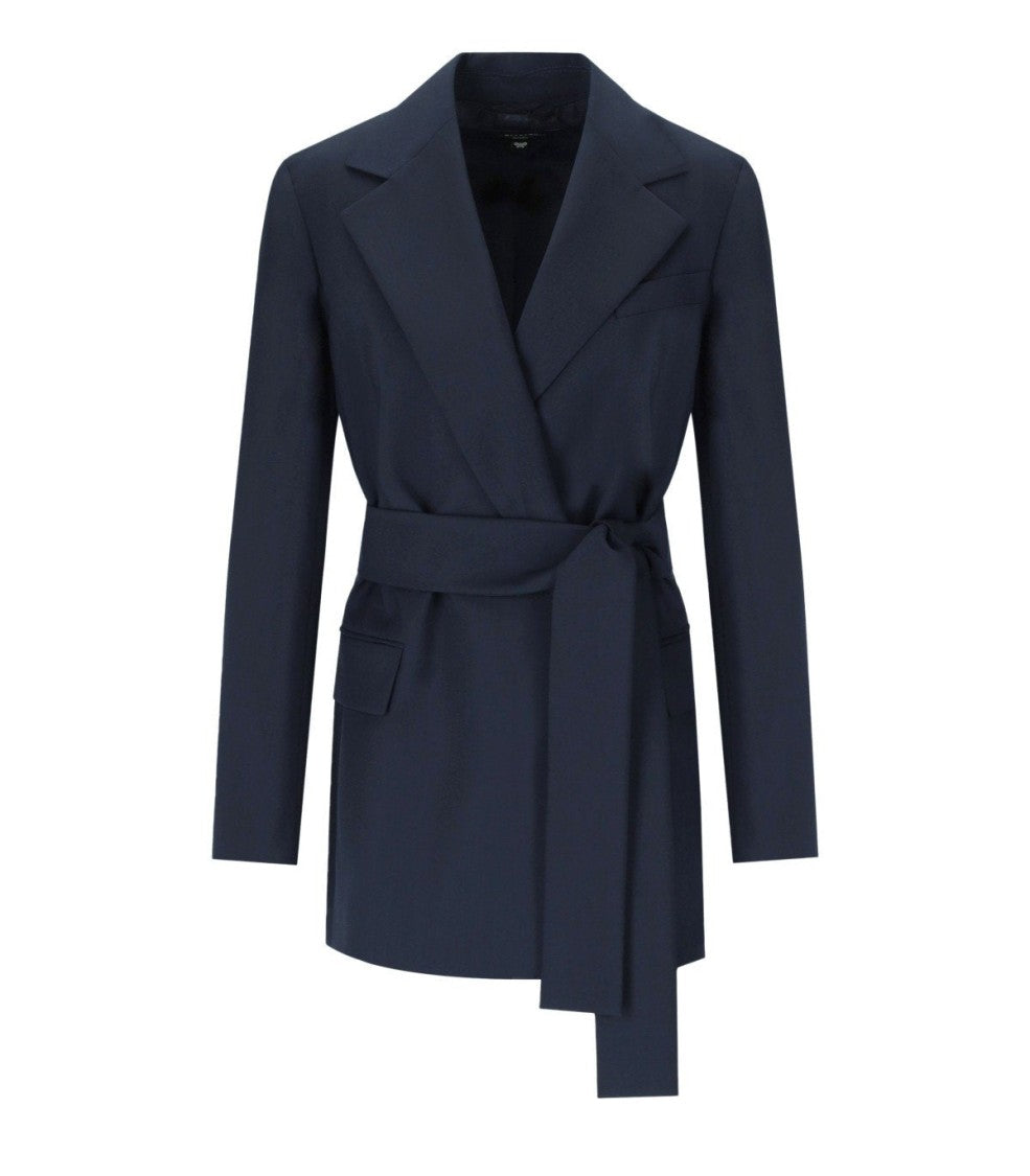 Max Mara Teso Blue Belted Blazer