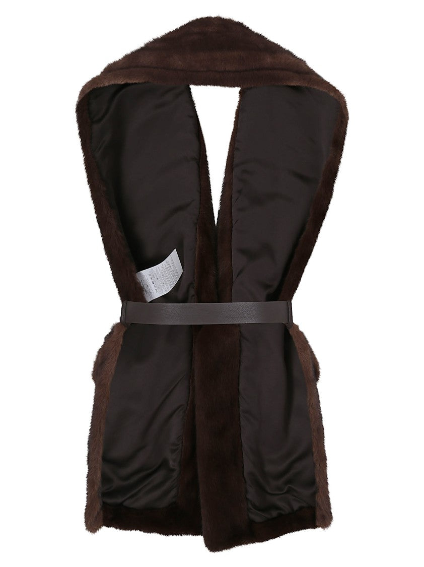 Parosh Sleeveless Faux Fur Vest