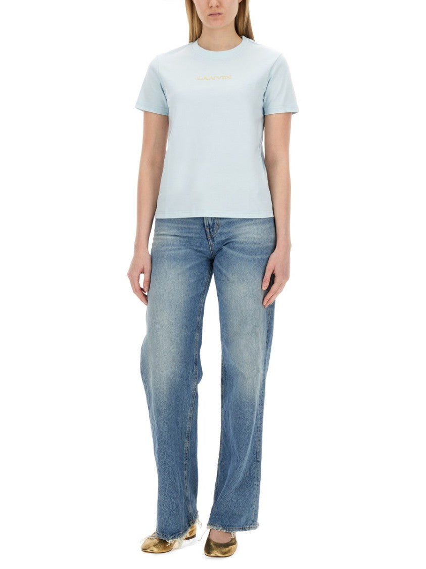 Lanvin Regular Fit T-Shirt With Signature Logo Detail