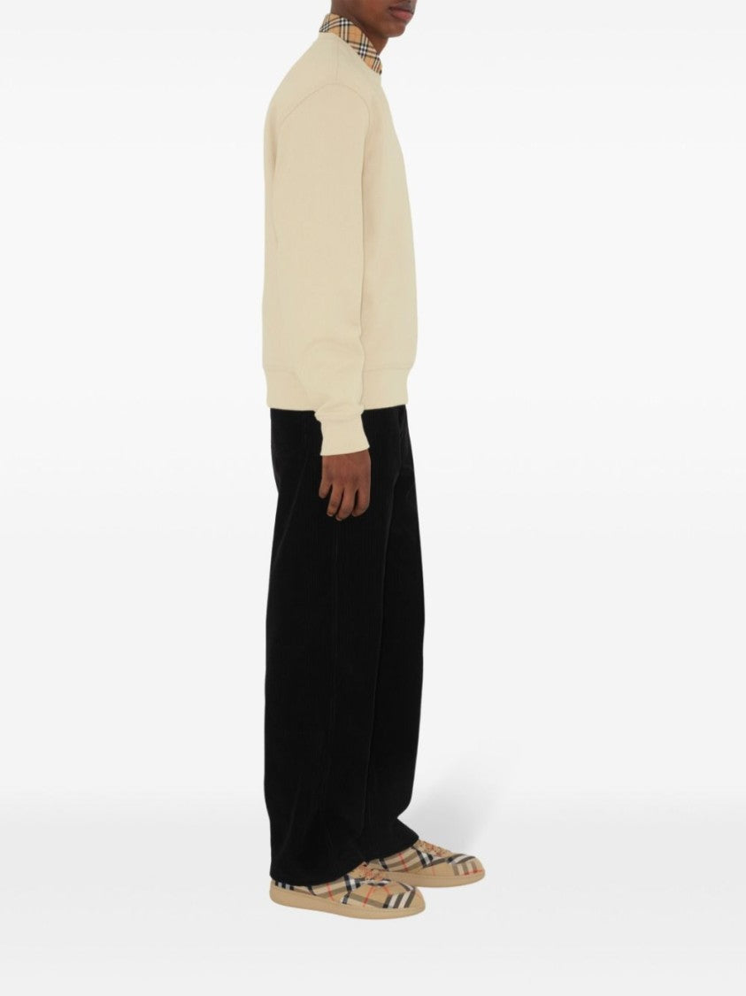 Burberry Classic Crew Neck Sweater With Subtle Logo Detail