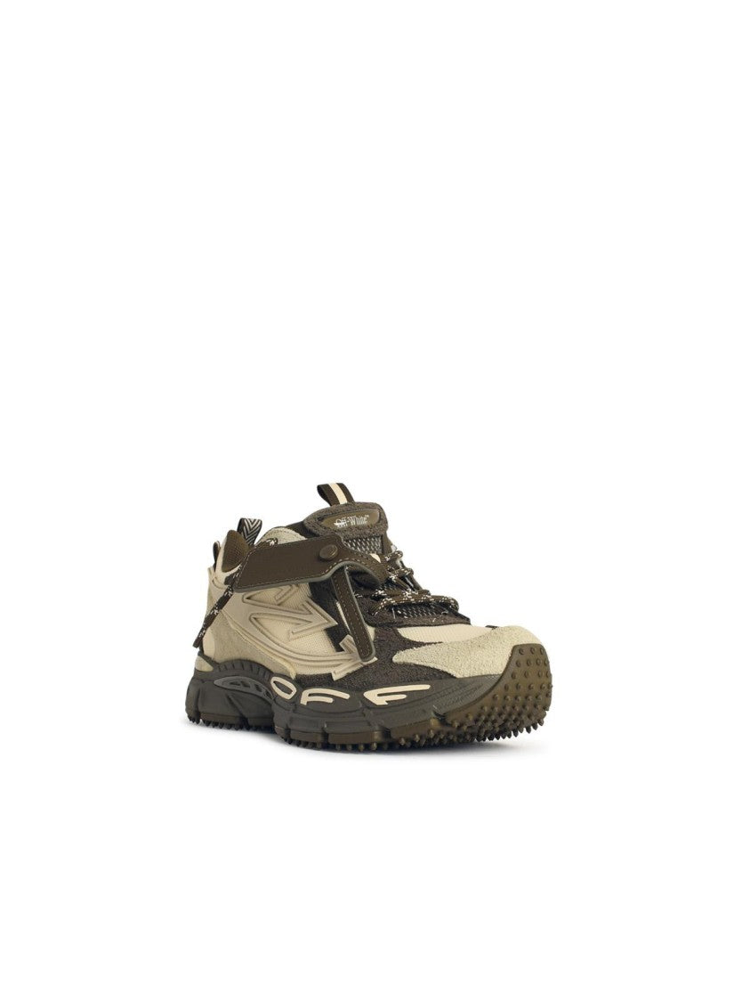 Off-White 'Be Right Back' Green Leather Blend Sneakers