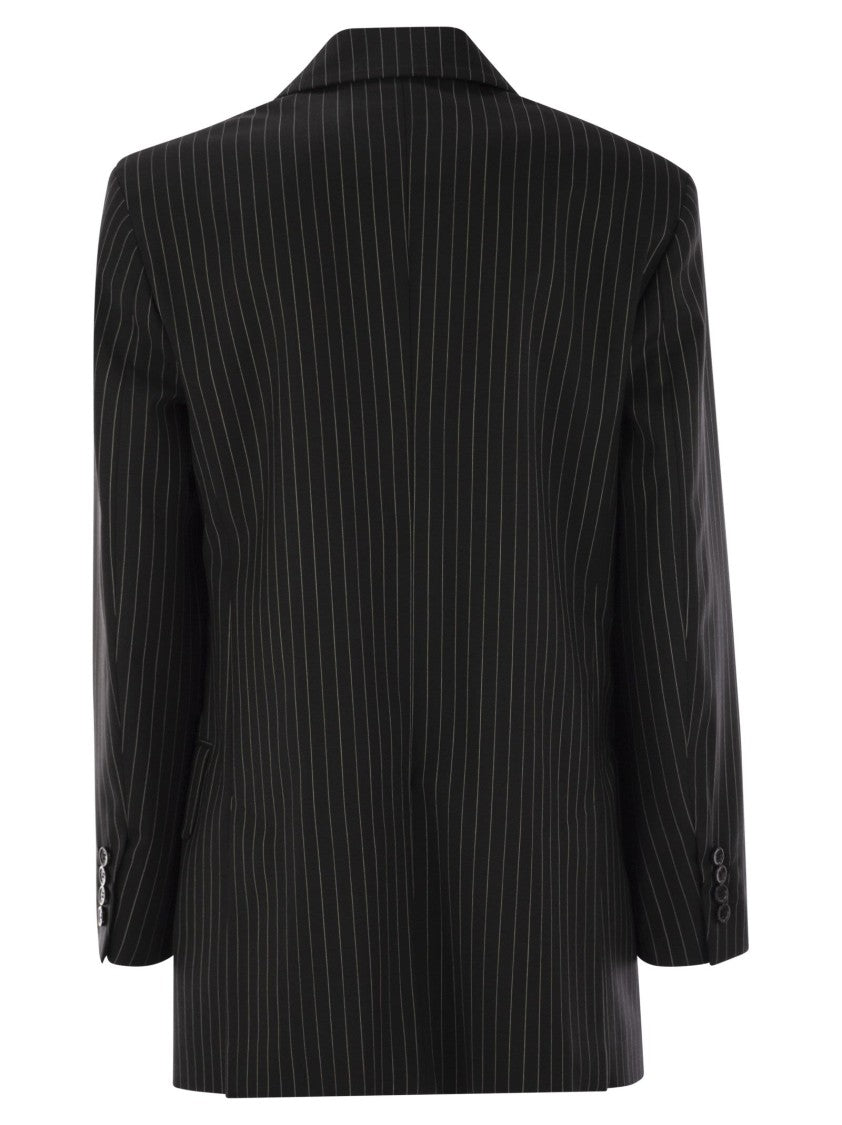 Max Mara Mattia - Pinstriped Wool Double-Breasted Blazer