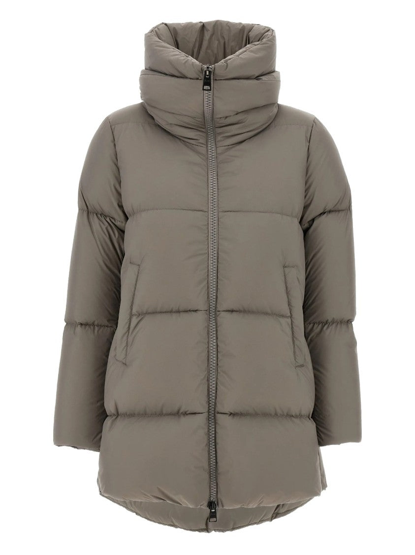 Herno A-Shape Goose Down Jacket With High Double-Layered Collar