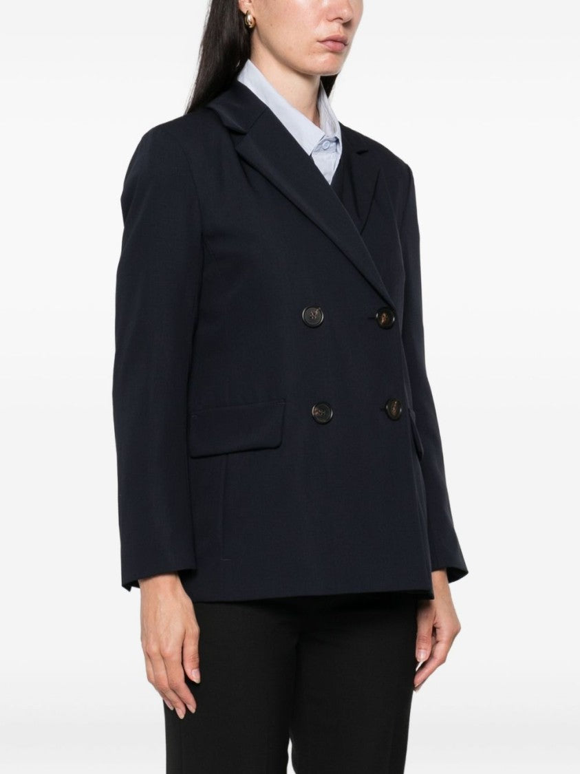 Max Mara Double-Breasted Tailored Jacket With Flap Pockets