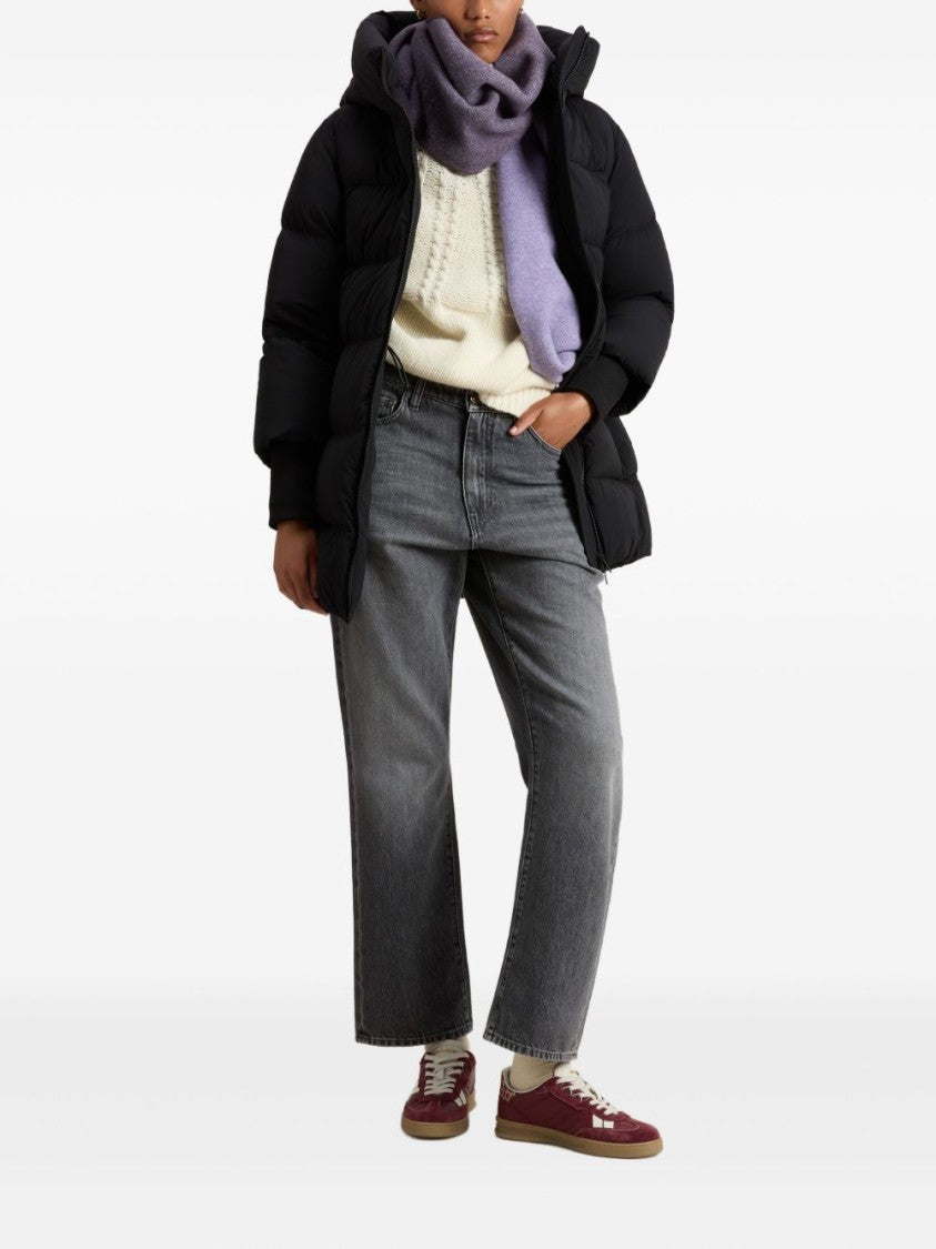 Woolrich Tailored Black Coat With Traditional Collar