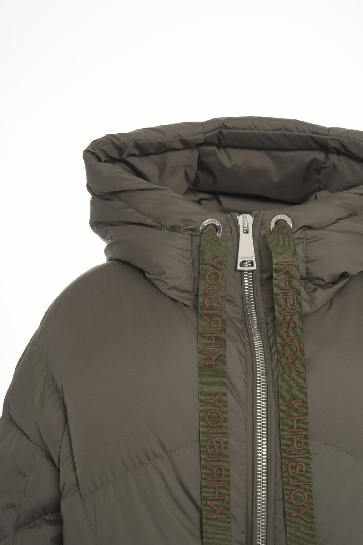 Khrisjoy Oversized Quilted Down Jacket With Hood