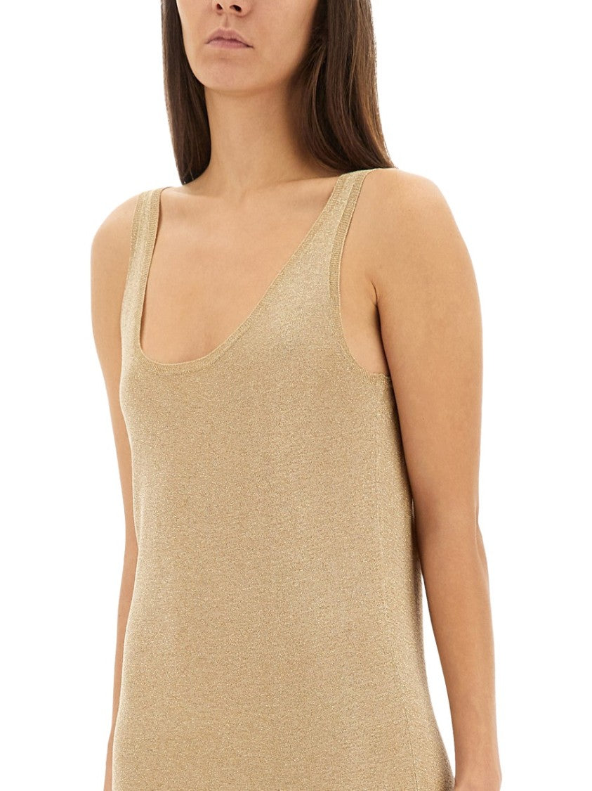 Saint Laurent Lurex Long Maxi Dress