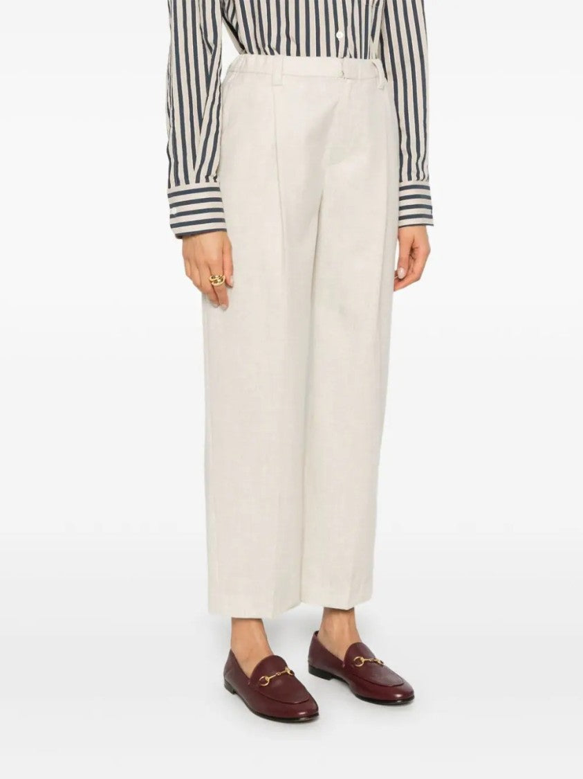 Brunello Cucinelli Tailored Pantalone Trousers With Wool-Cashmere Blend And Finish