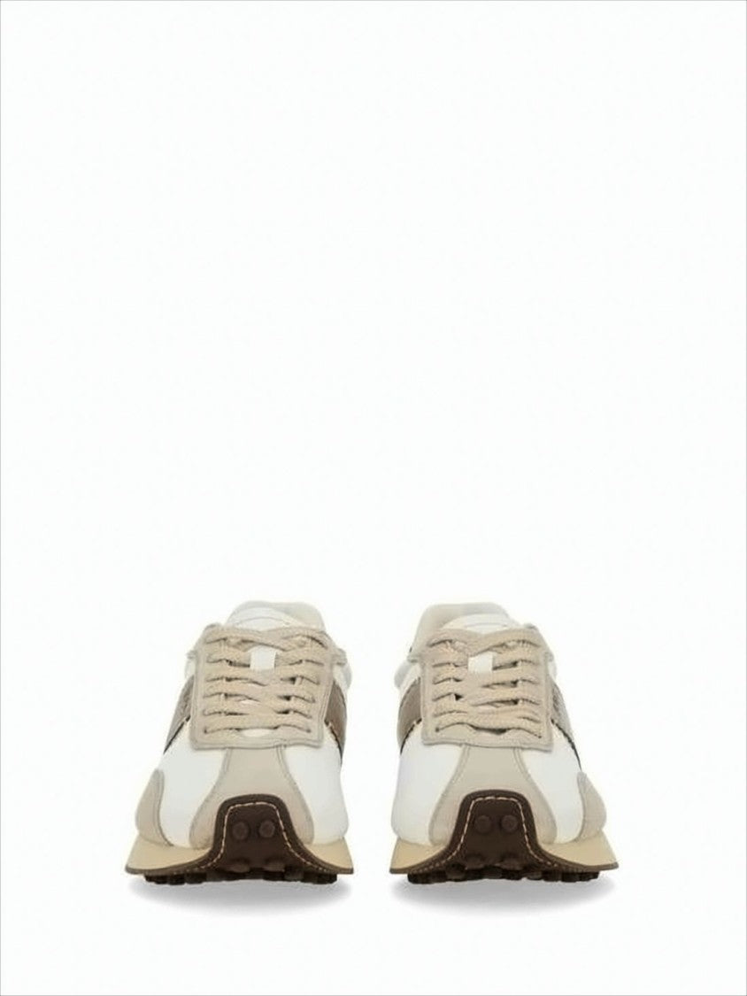 Tod's Lace-Up Sneakers With Smooth Leather And Suede Panels