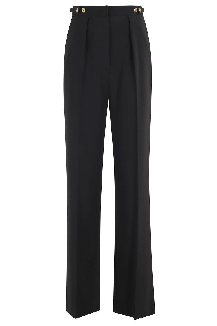 Elisabetta Franchi High-Waisted Tailored Pants With Button Detail