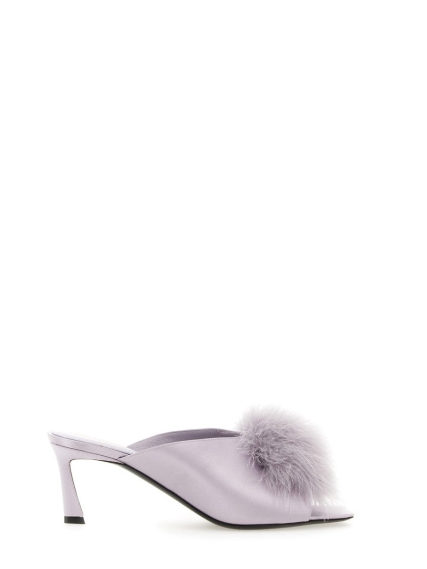 Saint Laurent Mule Mae In Satin Crepe