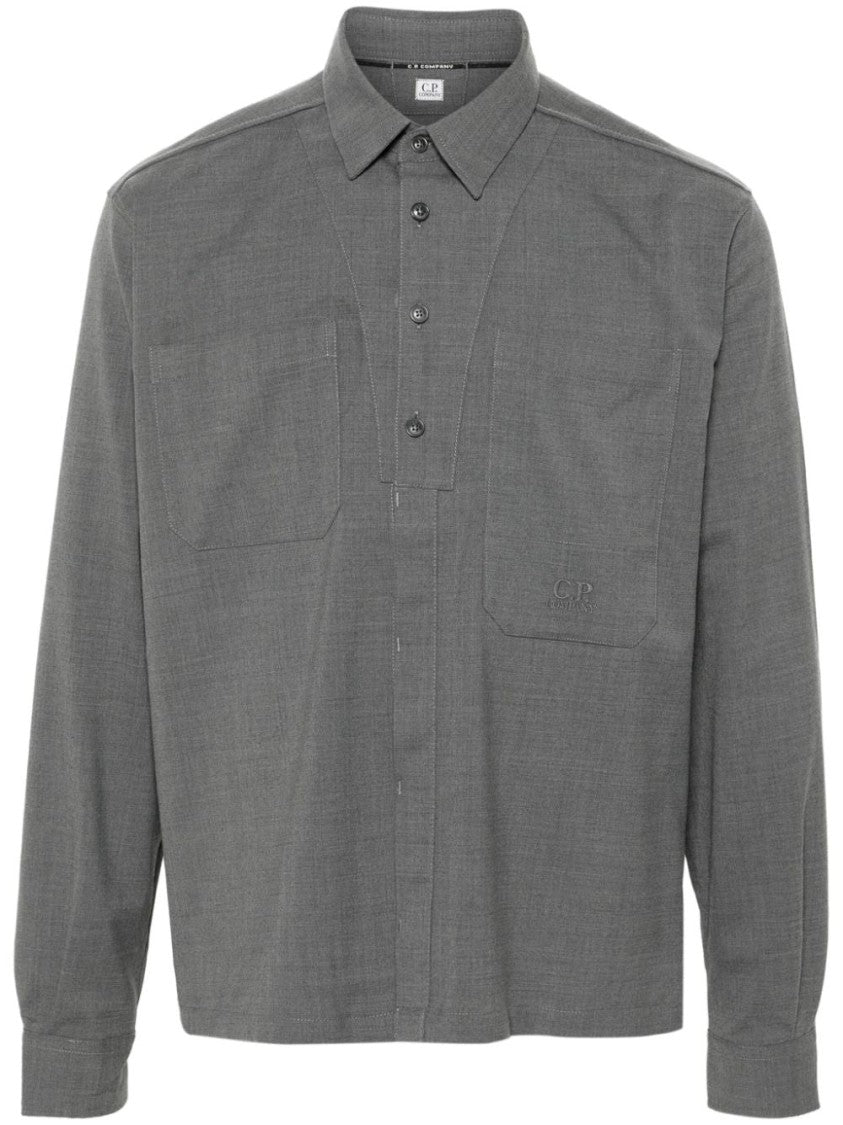 C.P. Company Logo-Embroidered Shirt
