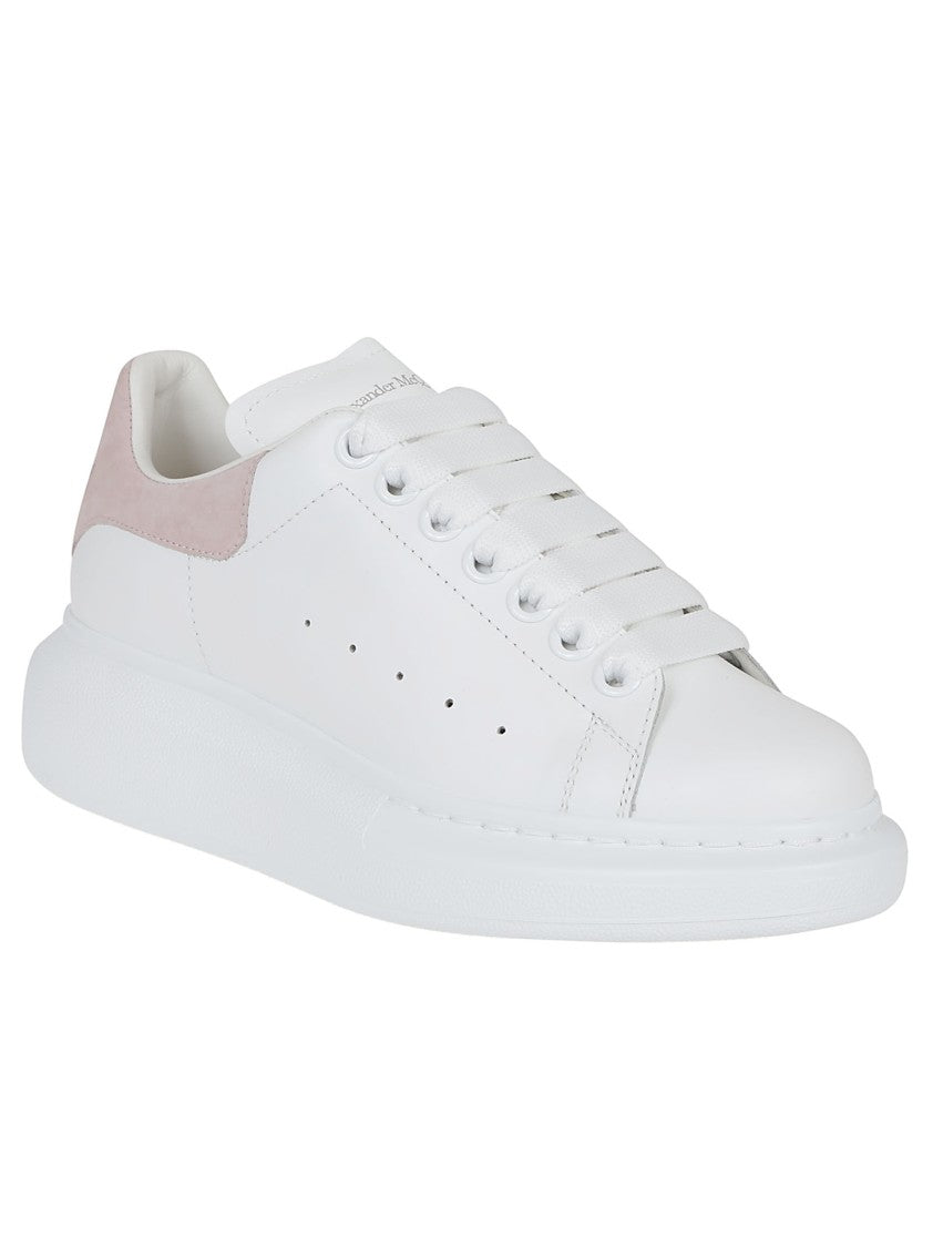 Alexander Mcqueen Oversized Leather Sneakers With Chunky Sole And Logo Detail