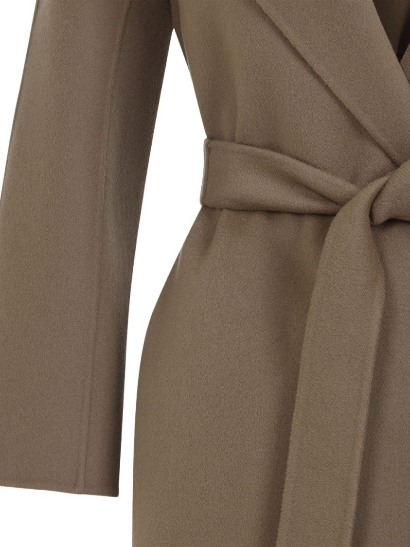 Max Mara Camel Wool Coat With Shawl Collar