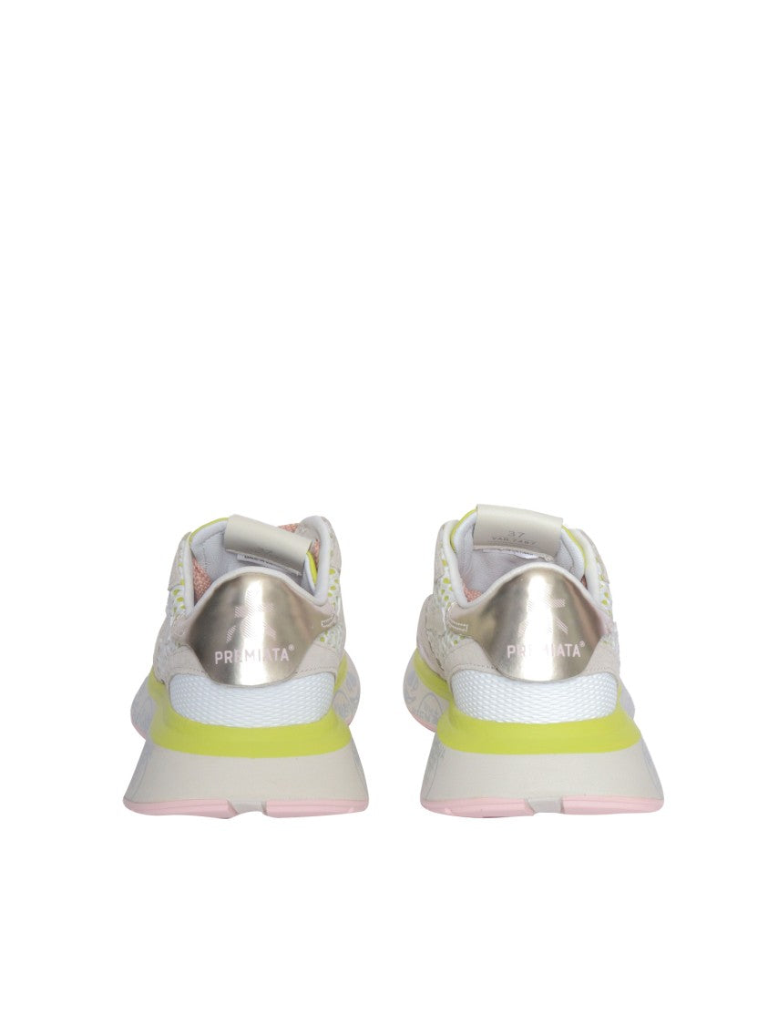 Premiata Breathable Mesh Sneakers With Metallic Accents