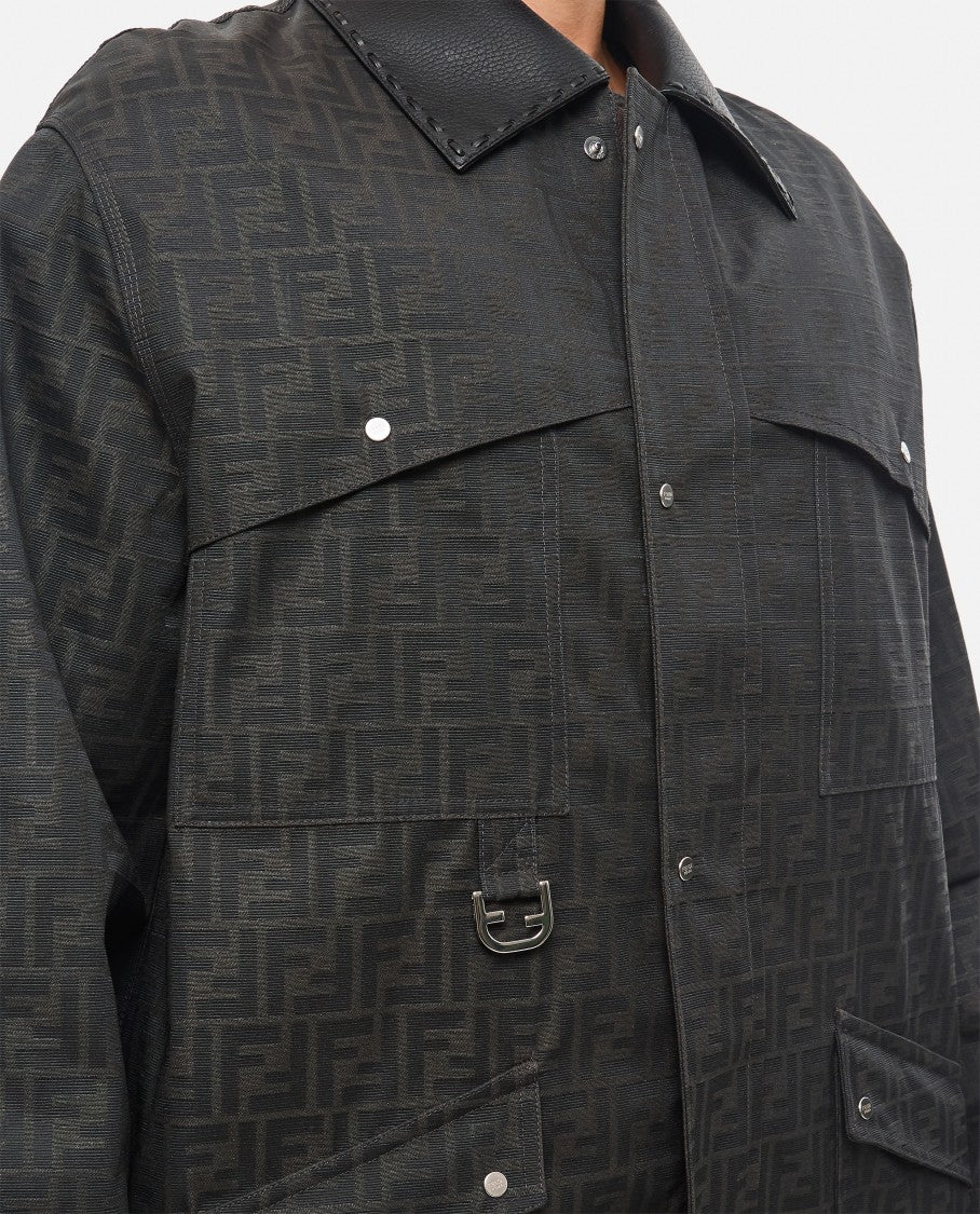 Fendi Blouson Coated Canvas Logo