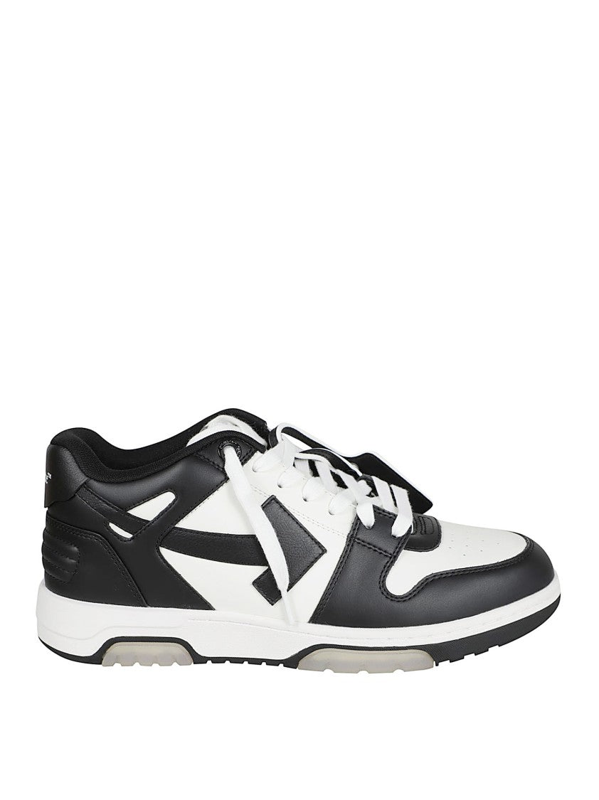Off-White Low-Top Sneakers With Distinctive Color Block Design