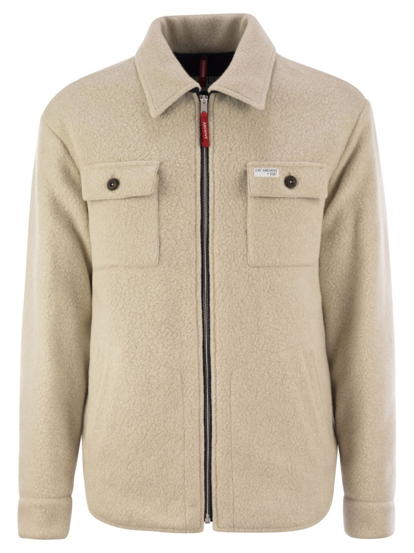 Fay Wool Over Shirt - Fay Archive