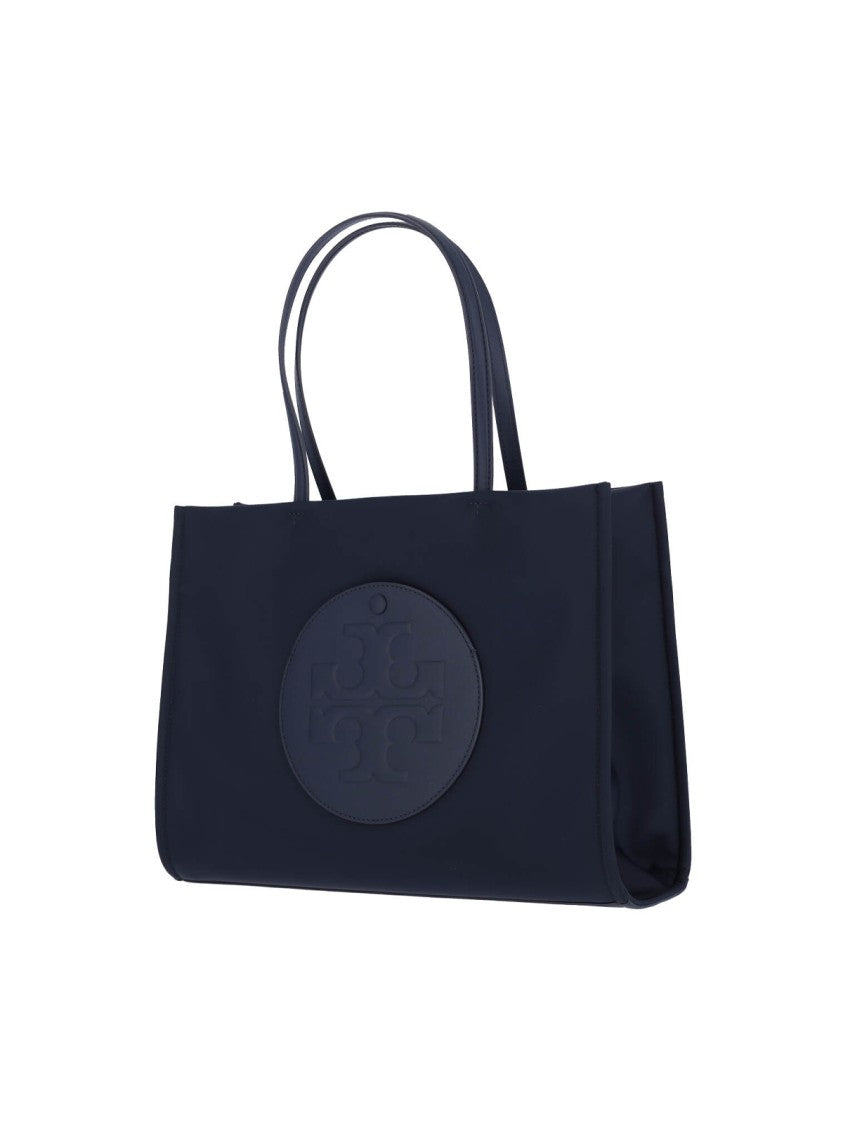 Tory Burch Navy Recycled Nylon Tote With Leather Accents