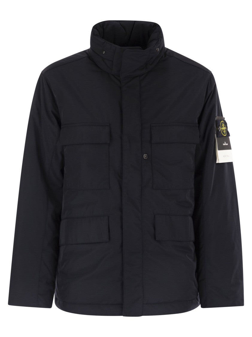 Stone Island Padded Field Jacket With Anti-Drip