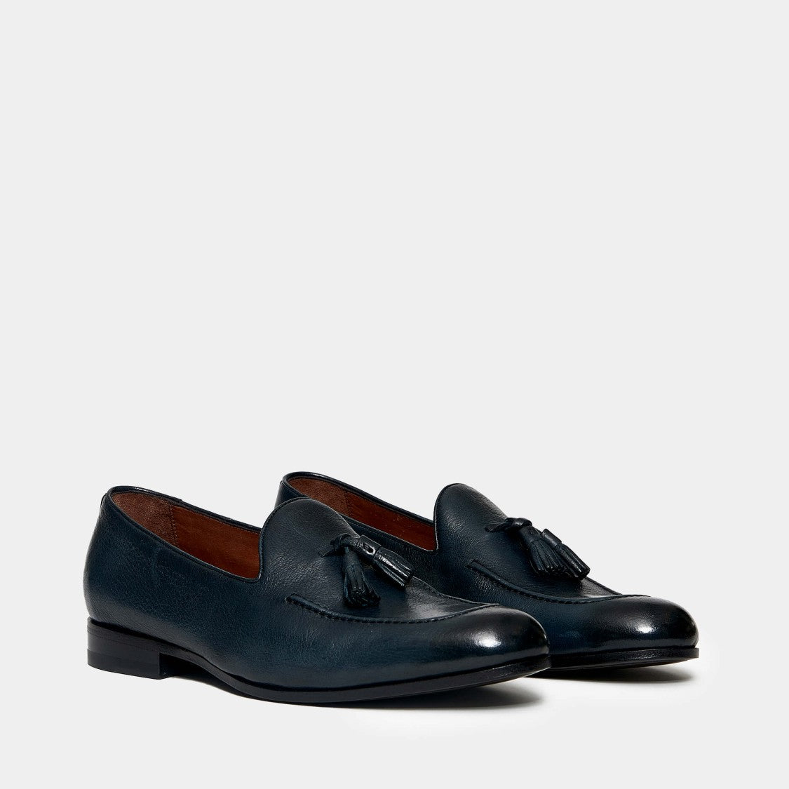 Ortigni Blue Leather Moccasin