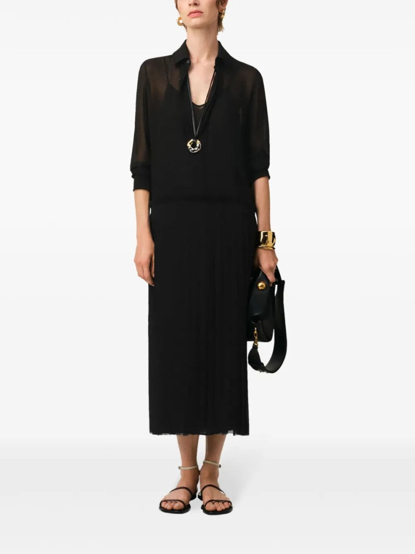 Ami Pleated Maxi Dress