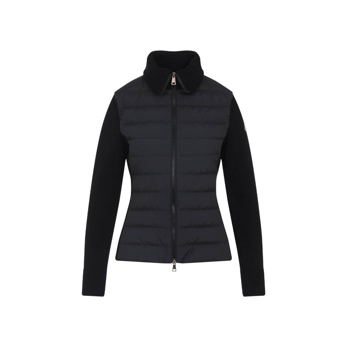 Moncler Black Virgin Wool Cardigan