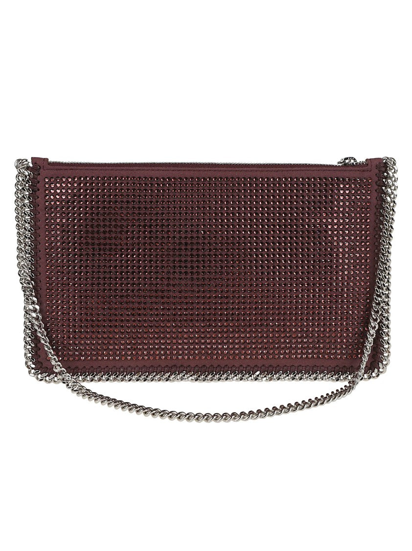 Stella Mccartney Falabella Pochette Accessoire Crystal Hotfix On Alter Suede