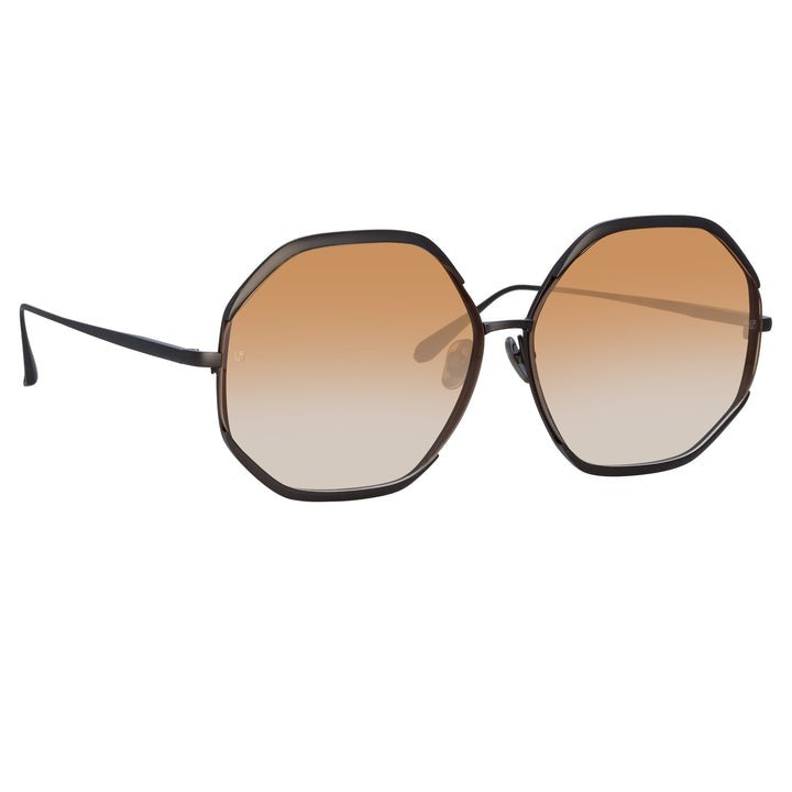 Linda Farrow Camila Hexagon Sunglasses In N