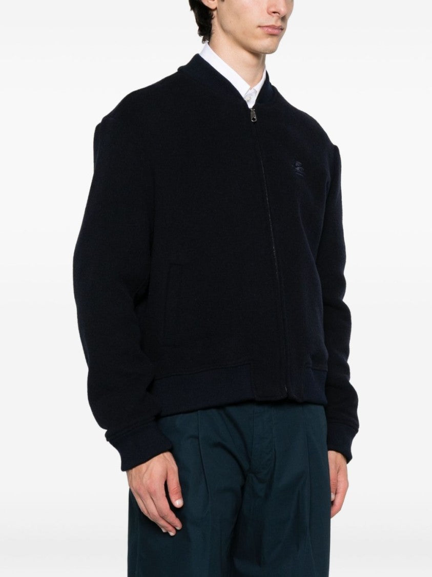 Etro Sophisticated Blue Wool Blend Jacket