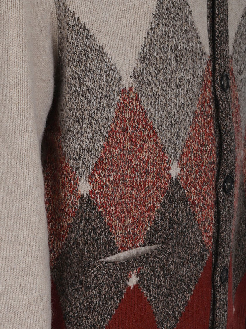 Ballantyne Diamond Intarsia Wool Sweater